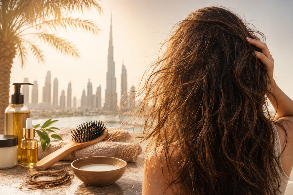 Summer hair care UAE for frizzy and dry hair in Dubai heat