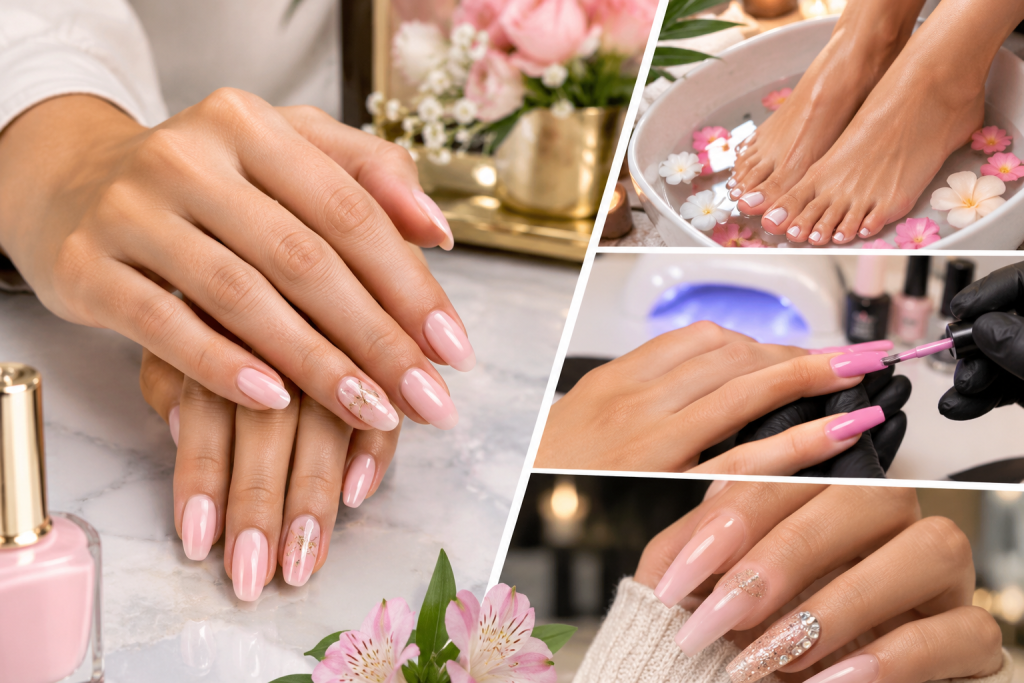 Nail salon in Dubai offering manicure, pedicure, gel nails and nail extensions