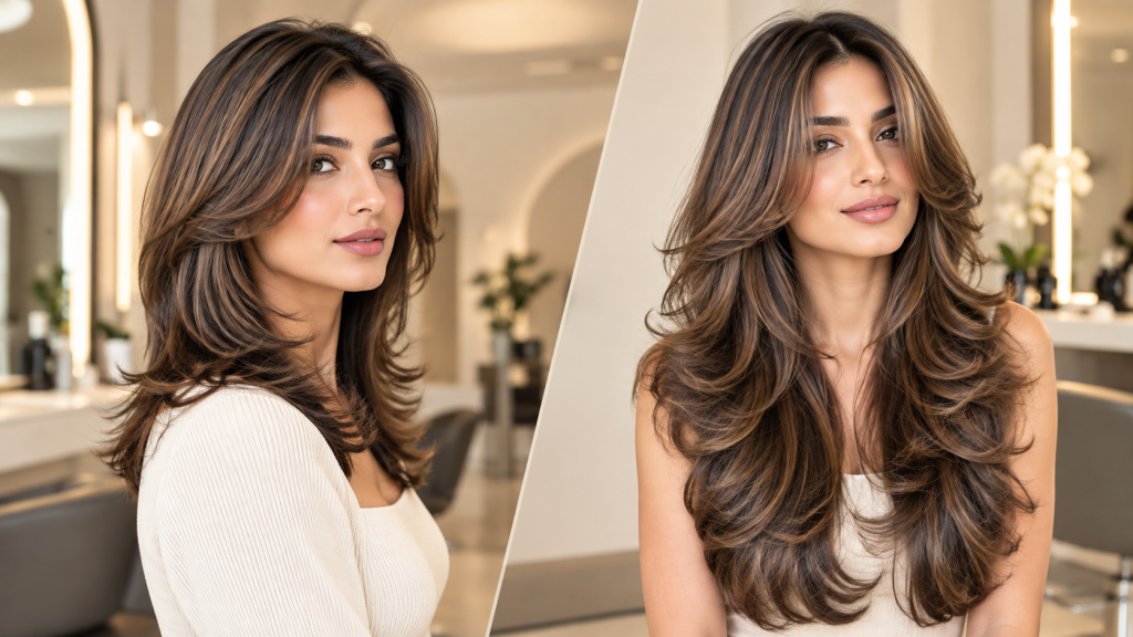 Layer cut vs butterfly cut hairstyles for women in Dubai
